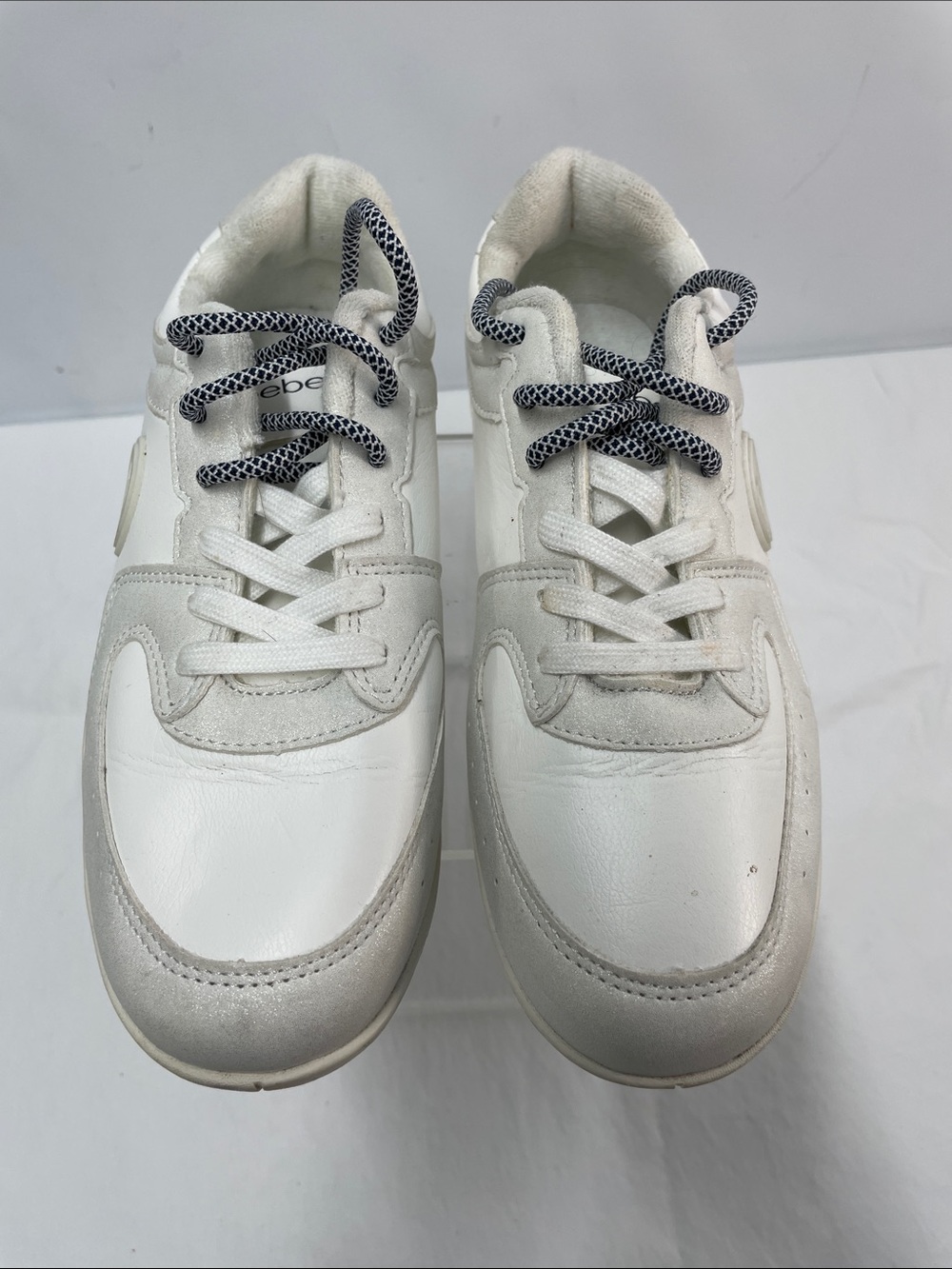BEBE WHITE GLITTER SNEAKERS FTL-07-110 - Picture 7 of 8